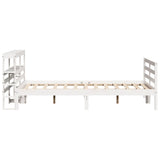 Bed Frame without Mattress White 160x200 cm Solid Wood Pine 3305831