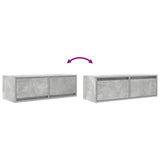 TV Cabinets 2 pcs Concrete Grey 80x31x25.5 cm Engineered Wood 861515