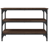 Shoe Bench Brown Oak 70x38.5x49 cm Engineered Wood 839042