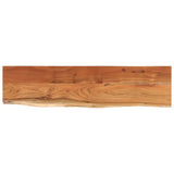 Wall Shelf 80x20x2,5 cm Rectangular Solid Wood Acacia Live Edge 370226
