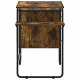 Desk with Storage Smoked Oak 120 x 50 x 75 cm 8007998