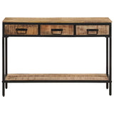 Console Table 100x35x70 cm Solid Rough Wood Mango 374077