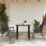 Folding Garden Chairs 2 pcs Melange Grey Steel and Textilene 360197