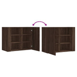 Wall Cabinet Brown Oak 75x35x60 cm Engineered Wood 848429