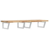 Basin Shelf Wall Mounted Steel and Solid Wood Acacia 3302818
