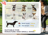 Pet Stroller Pushchair Foldable Travel Dog Cat Carriage w/ Reversible Handle Brake Basket T3398P349570