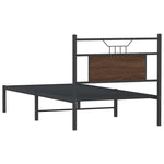 Bed Frame without Mattress Brown Oak 90x190 cm Single Engineered Wood 4106833