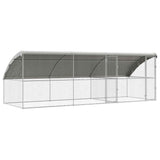 Dog Kennel 3 pcs Silver 6 x 2 x 2 m Galvanised steel 3368331