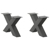 Coffee Table Legs X-Shaped 2 pcs Anthracite 60x cm Steel 4012942