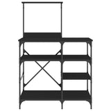 Baker's Rack Black 90x40x132 cm Engineered Wood and Metal 845416