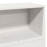 Bookcase Bed without Mattress White 75x190 cm Small Single Solid Wood Pine 3322856