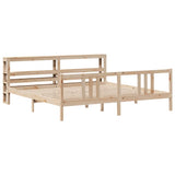 Bed Frame with Headboard without Mattress 180x200 cm Super King 3305975