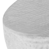 Coffee Table Hammered Silver 100x50x28 cm Aluminium 246506