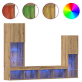 TV Cabinet 4 pcs Artisan oak Engineered wood 3334390