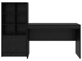 Desk with Drawer with Shelf with Storage 2 pcs Black Oak 3337362