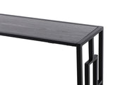 Industrial Console Table with Storage Shelf, Narrow Hallway Dressing Desk with Metal Frame for T3398P328321
