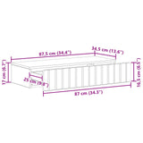 Wall-Mounted Side Table Wall-mounted White 87.5 x 34.5 x 17 cm 898325
