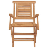 Folding Garden Chair Set of 2 Natural teak Solid teak wood Medium 362756