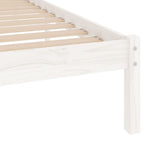 810003 Bed Frame without Mattress White Solid Wood 90x200 cm