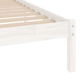 810003 Bed Frame without Mattress White Solid Wood 90x200 cm