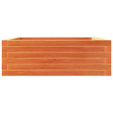 Garden Planter Wax Brown 70x70x23 cm Solid Wood Pine 847195