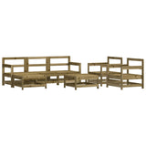 ZNTS 7 Piece Garden Lounge Set Impregnated Wood Pine 3186262