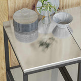 Kitchen Storage HATTEM Silver 40 x 50 x 92 cm Steel 874973