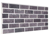 Wall Panels 10 pcs Black and Grey 100 x 50 cm EPS Foam 42046093