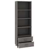 Highboard HAMAR Light Grey 60x35x180 cm Solid Wood Pine 340491