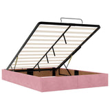 Ottoman Bed with Mattresses Pink 140x200cm Velvet 3313480