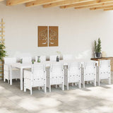 Garden Dining Set 11 pcs White Poly rattan and Steel 3378766