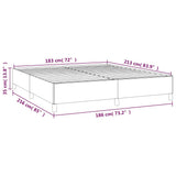 Bed Frame without Mattress Dark Grey California King Fabric 347114