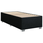 ZNTS Box Spring Bed with Mattress Black 90x200 cm Fabric 3285787