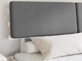 Bed Frame with Upholstered Headboard Light Grey 140 x 190 cm 877358