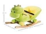 Kids Rocking Horse, Plush Ride-On Dinosaur Seat, with Seat Safety Belt, 32 Songs, Ride-On Horse T3398P347995
