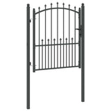 Fence Gate with Spikes EMMEN 125 x 100 cm Powder-coated steel 42009018