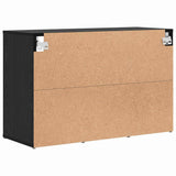 Shoe Cabinet Black Oak 77.5 x 30 x 51 cm Engineered Wood 875208