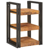 Bedside Table 2 pcs Brown and Black Solid Mango Wood 4016731