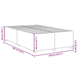 Bed Frame without Mattress Taupe 120x190 cm Small Double Fabric 3284719