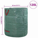 Garden Waste Bags 12 pcs Green 45 x 45 x 76 cm Polypropylene 42008105