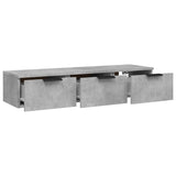 Wall Cabinet Concrete Grey 102x30x20 cm Engineered Wood 811407