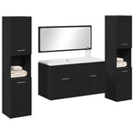 Bathroom Furniture Set 4 pcs Black Oak 41 x 38.5 x 46 cm 3334325
