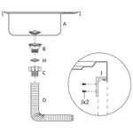 ZNTS Kitchen Sink with Drainer Set Silver 800x500x155 mm Stainless Steel 147232