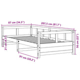 Daybed without Mattress Wax Brown 80x200 cm Solid Wood Pine 854960