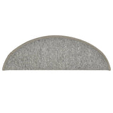 ZNTS Carpet Stair Treads 15 pcs Light Grey 56x17x3 cm 322370