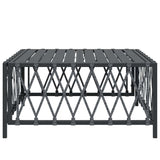 Garden Table Anthracite 70x70x34 cm Woven Fabric 364145