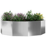 Planter Silver 120 x 120 x 35 cm Galvanised Steel 883729