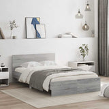 Bed Frame Grey Sonoma Engineered wood and plywood 120x200 cm 3207621