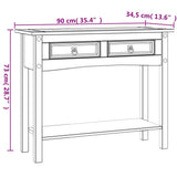 Console Table Mexican Pine Corona Range White 90x34.5x73 cm 282646