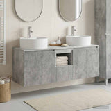 Bathroom Cabinet Set 3 pcs Concrete Grey 49.5 x 44.5 x 65 cm 3405680